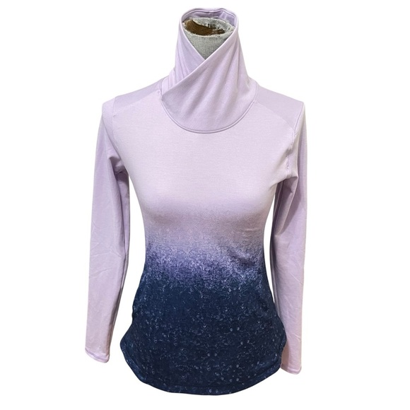 Calia by Carrie Underwood Long Sleeve Mock Neck Purple Ombré Running Top XS - Picture 2 of 15
